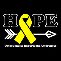 Hope   Osteogenesis Imperfecta Awareness Yellow Ribbon Cropped Hoodie | Artistshot