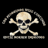 Pirate Skull Floggings Will Continue Until Morale Improves Zip Hoodie Cropped Hoodie | Artistshot