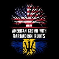 American Grown With Barbadian Roots Usa Flag Barbados Men's Long Sleeve Pajama Set | Artistshot