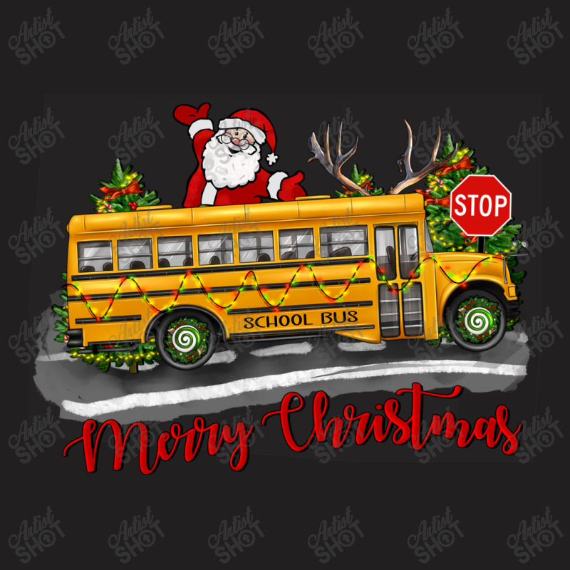 Merry Christmas School Bus T-shirt | Artistshot