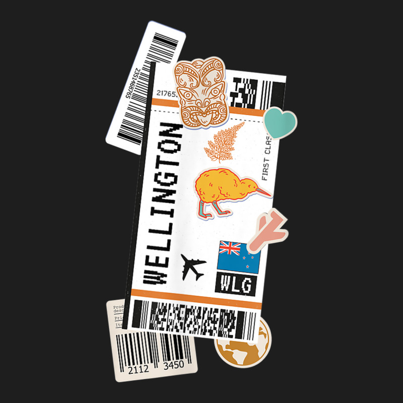 Wellington New Zealand Boarding Pass Airplane Ticket Travel Classic T-shirt | Artistshot