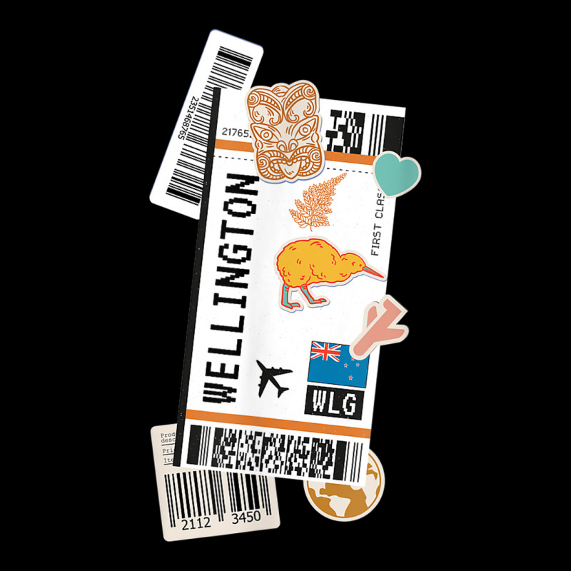 Wellington New Zealand Boarding Pass Airplane Ticket Travel Fleece Short | Artistshot