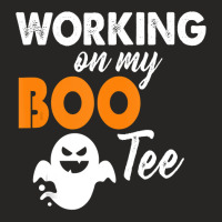 Funny Working On My Bootee Halloween Booty Glutes Ladies Fitted T-shirt | Artistshot