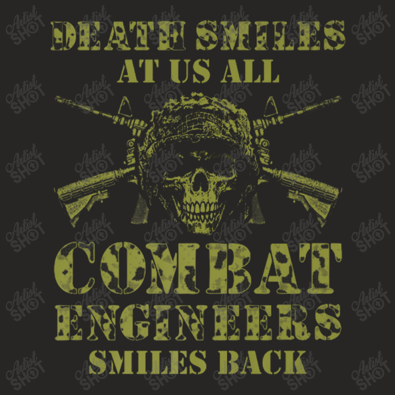 Combat Engineer Smiles Usa Military Sapper Premium Ladies Fitted T-Shirt by RozaqSania | Artistshot