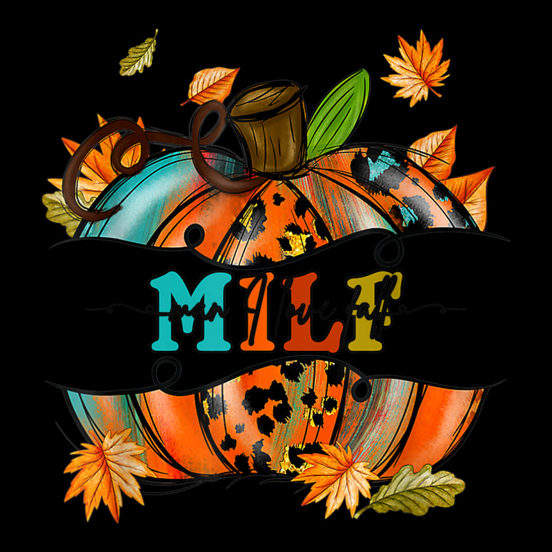 Milf Man I Love Fall Funny Pumpkin Autumn Seasons Lover Women's V-Neck T-Shirt by Bewitch | Artistshot