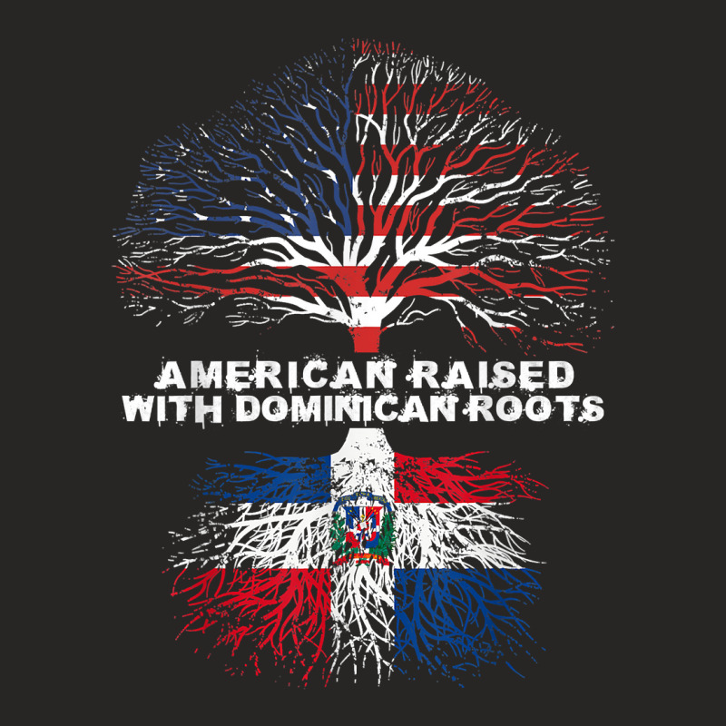 American Raised With Dominican Roots Republic Ladies Fitted T-Shirt by pennyWelborn | Artistshot