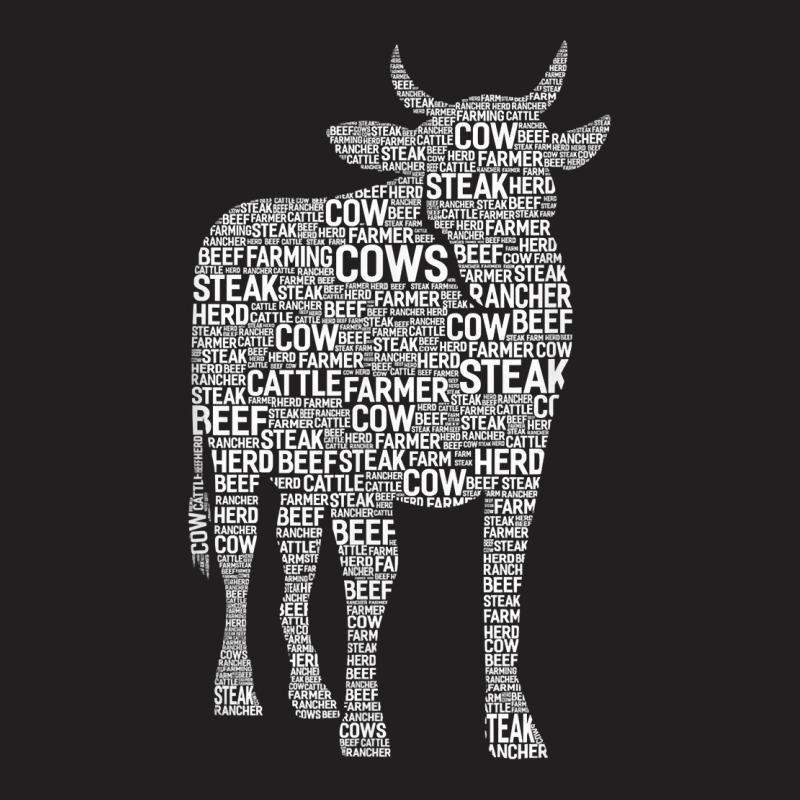 Phonetic Alphabet Cow Word Cloud Shirt Cows Farmer Hefer T Shirt T-shirt | Artistshot