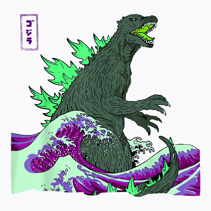 Teamgodzilla The Great Monster Off Kanagawa Green Wave T Shirt T-shirt | Artistshot