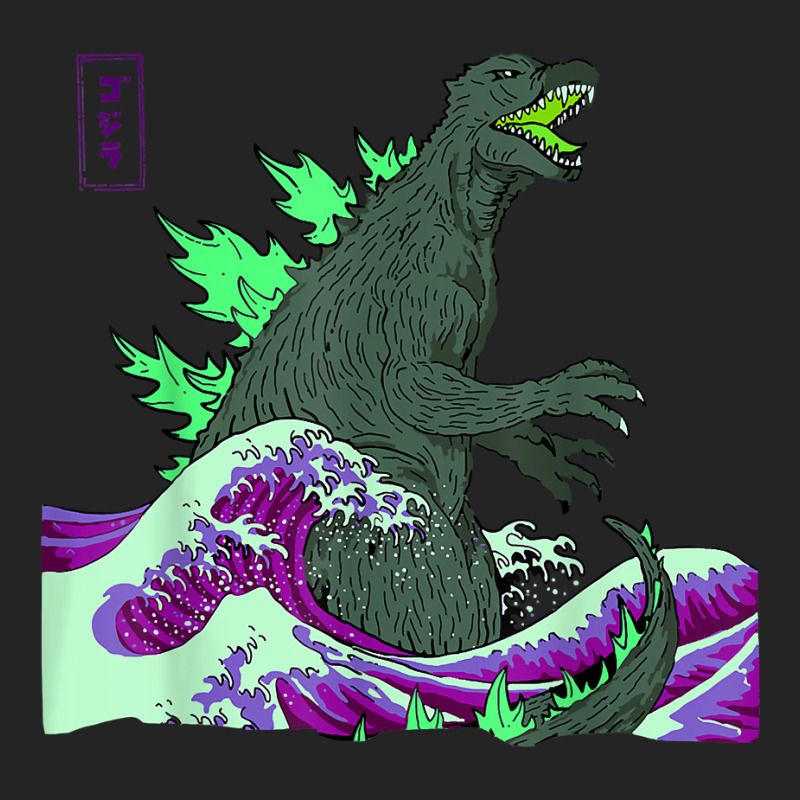 Teamgodzilla The Great Monster Off Kanagawa Green Wave T Shirt 3/4 Sleeve Shirt | Artistshot