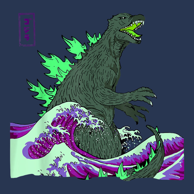 Teamgodzilla The Great Monster Off Kanagawa Green Wave T Shirt Men Denim Jacket | Artistshot