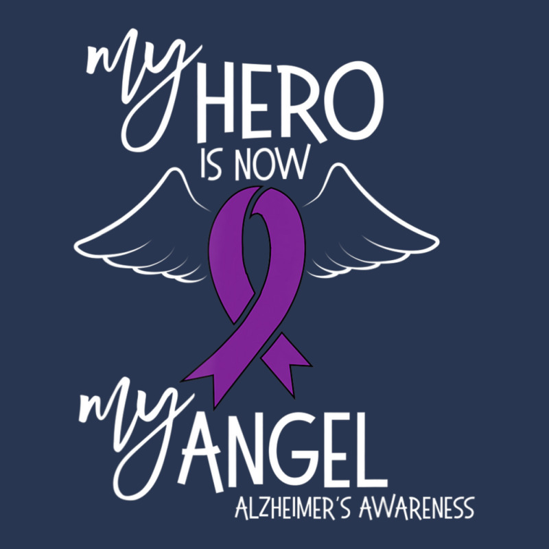 My Hero Is Now My Angel Alzheimers Awareness Ladies Denim Jacket | Artistshot