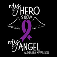 My Hero Is Now My Angel Alzheimers Awareness Women's V-neck T-shirt | Artistshot