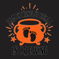 Womens Something Special's Brewing Halloween Pregnancy Announcement Pr T-shirt | Artistshot