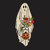 Vintage Floral Ghost Pumpkin Halloween Costume Men Women T-shirt | Artistshot