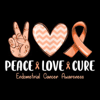 Peace Love Hope Endometrial Cancer Awareness Peach Ribbon Zipper Hoodie | Artistshot