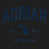 Adrian Michigan Mi Vintage Athletic Navy Sports Design Classic T-shirt | Artistshot