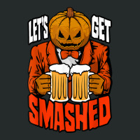 Let's Get Smashed Pumpkin Halloween Drinking Beer Bartender Women's Triblend Scoop T-shirt | Artistshot