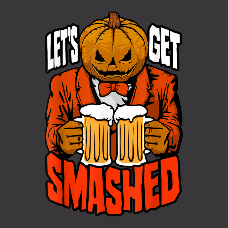 Let's Get Smashed Pumpkin Halloween Drinking Beer Bartender Ladies Curvy T-Shirt by Bewitch | Artistshot