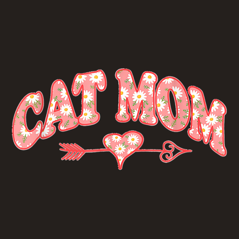 Womens Vintage Floral Cat Mom Funny Cat Lover Tank Top | Artistshot