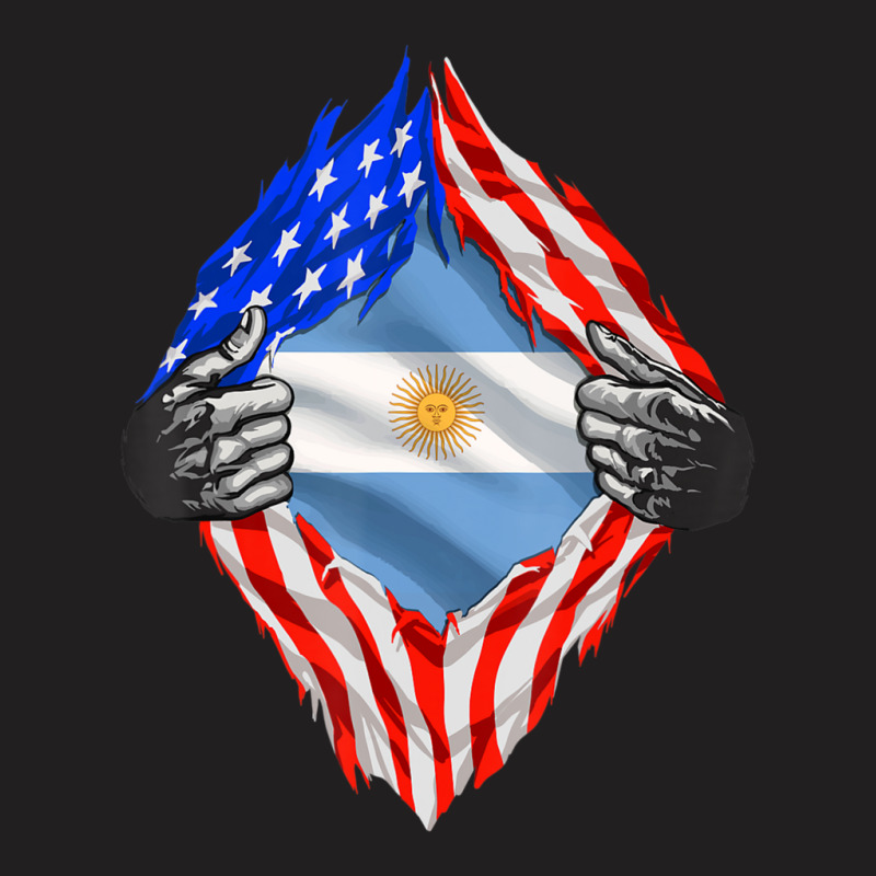 Super Argentine Heritage Argentina Roots Usa Flag T-shirt | Artistshot