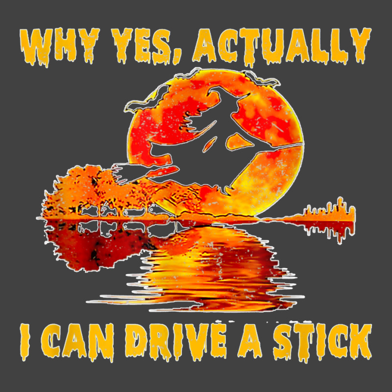 Womens Why Yes Actually I Can Drive A Stick Funny Witch Vintage T-shirt | Artistshot