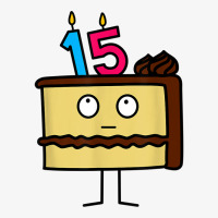 15th Birthday Cake With Candles Icing Chocolate Vanilla Ladies Fitted T-shirt | Artistshot