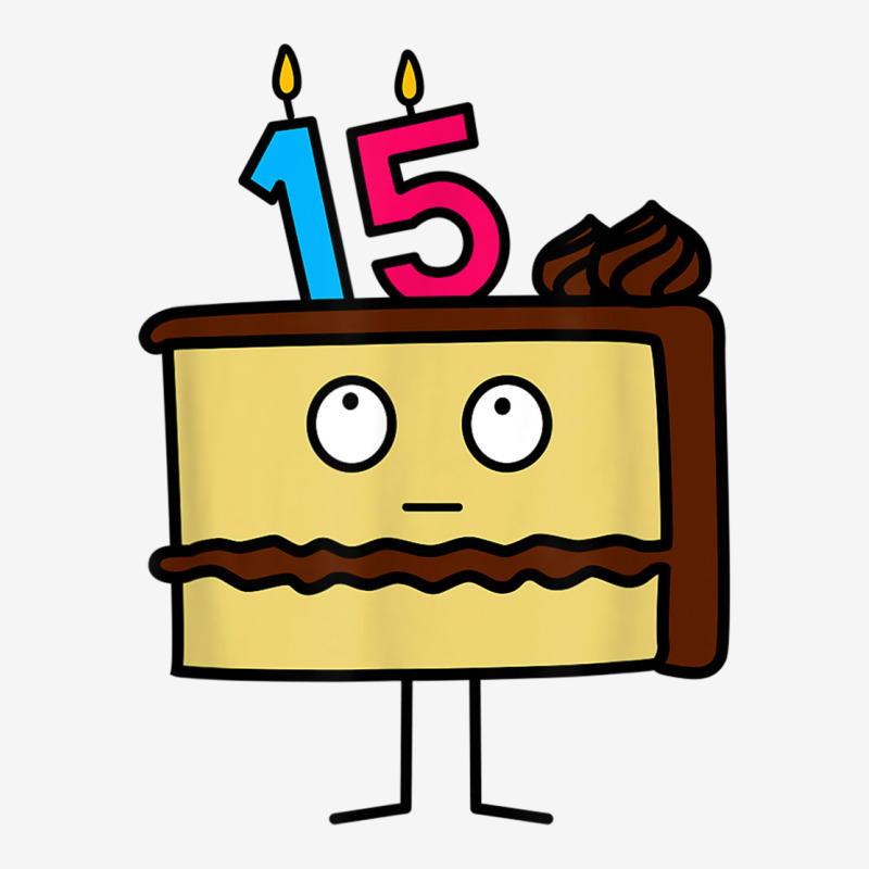 15th Birthday Cake With Candles Icing Chocolate Vanilla Scorecard Crop Tee by cm-arts | Artistshot