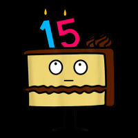 15th Birthday Cake With Candles Icing Chocolate Vanilla Cropped Sweater | Artistshot