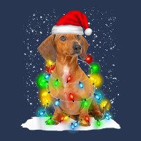 Santa Dachshund Christmas Light Pajama Dog X Mas Matching Ladies Denim Jacket | Artistshot