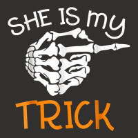 She Is My Trick With Halloween Night Costume Skeleton Finger Champion Hoodie | Artistshot