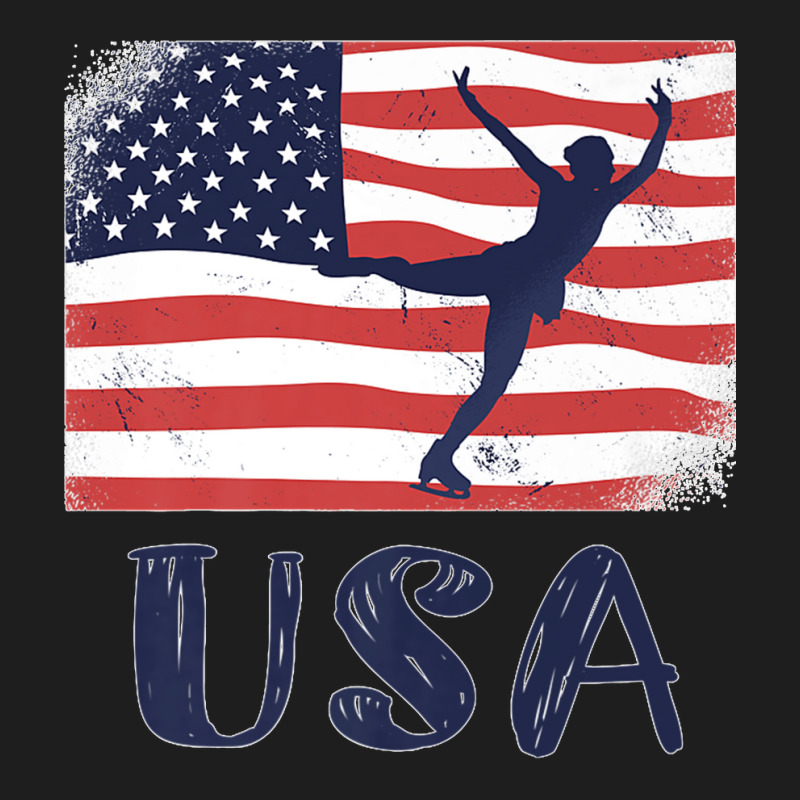 Ice Skating Dance Usa Vintage Support American Usa Flag Premium Classic T-shirt by URVIBUPADHYAY | Artistshot