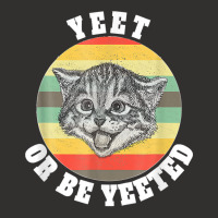 Yeet Or Be Yeeted Funny Kitten Meme For Cat Lovers Vintage Champion Hoodie | Artistshot