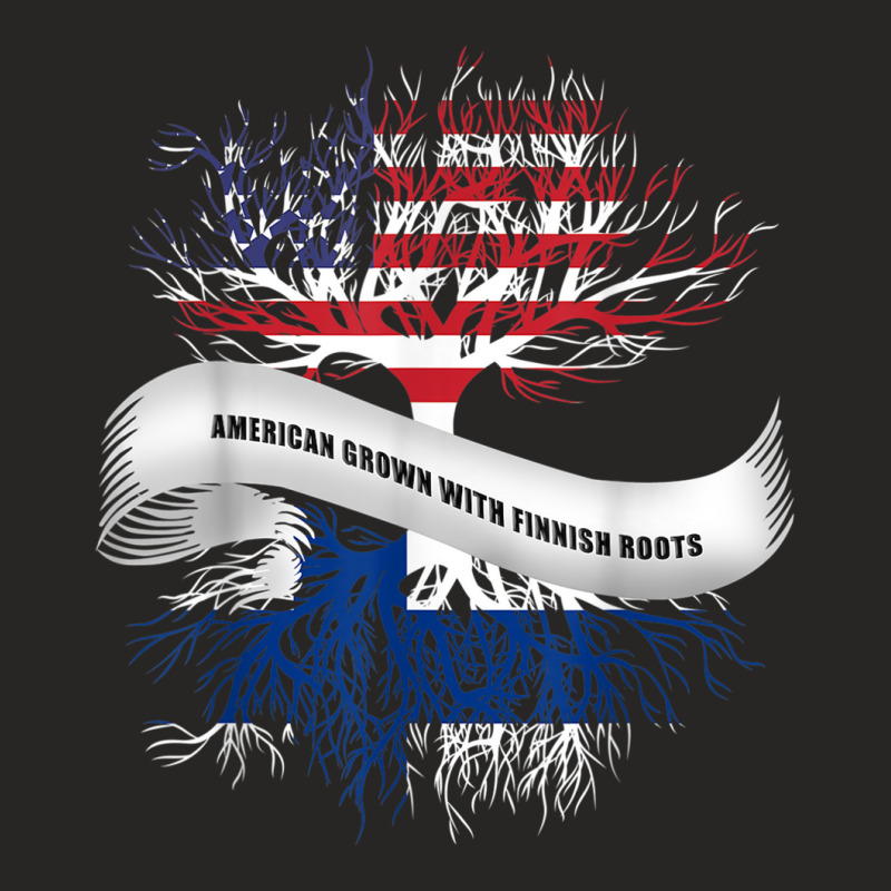 American Grown With Finnish Roots T Shirt Great Gift Tee Ladies Fitted T-Shirt by cm-arts | Artistshot