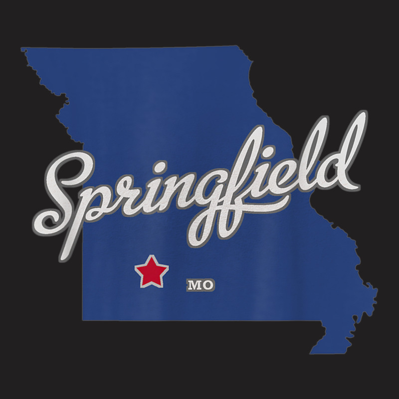 Springfield Missouri Mo Map T-shirt | Artistshot