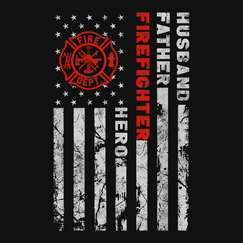 Husband Father Firefighter Hero Firefighter Usa Flag Gift Crew Socks By ...