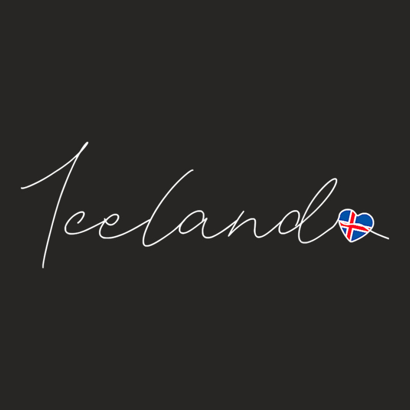 Ísland Simple Love Icelandic Flag Heart On Iceland Ladies Fitted T-Shirt by JamesPlyler | Artistshot