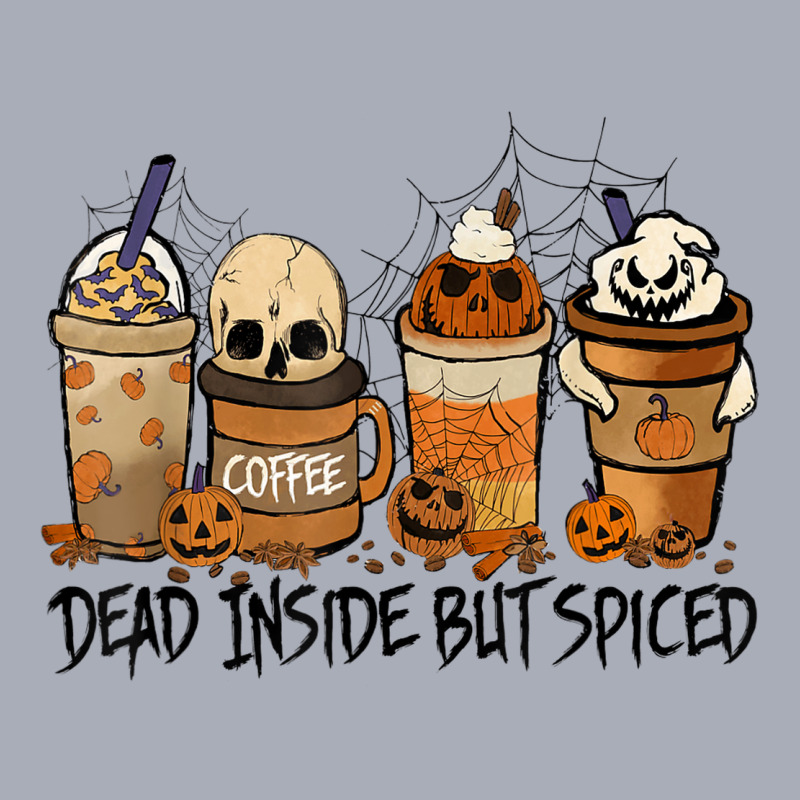 Dead Inside But Spiced Pumpkin Halloween Spooky Season Ghost Tank Dress by Orchid | Artistshot