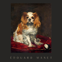 King Charles Spaniel Edouard Manet Ladies Fitted T-shirt | Artistshot