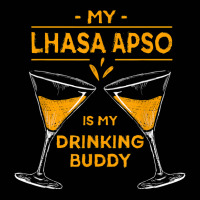 10506900022^my Lhasa Apso Is My Drinking Buddy^funny^dog Lov T Shirt Toddler 3/4 Sleeve Tee | Artistshot