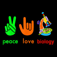 Peace Love Biology Microscope Painter Science Teach Long Sleeve Shirts | Artistshot