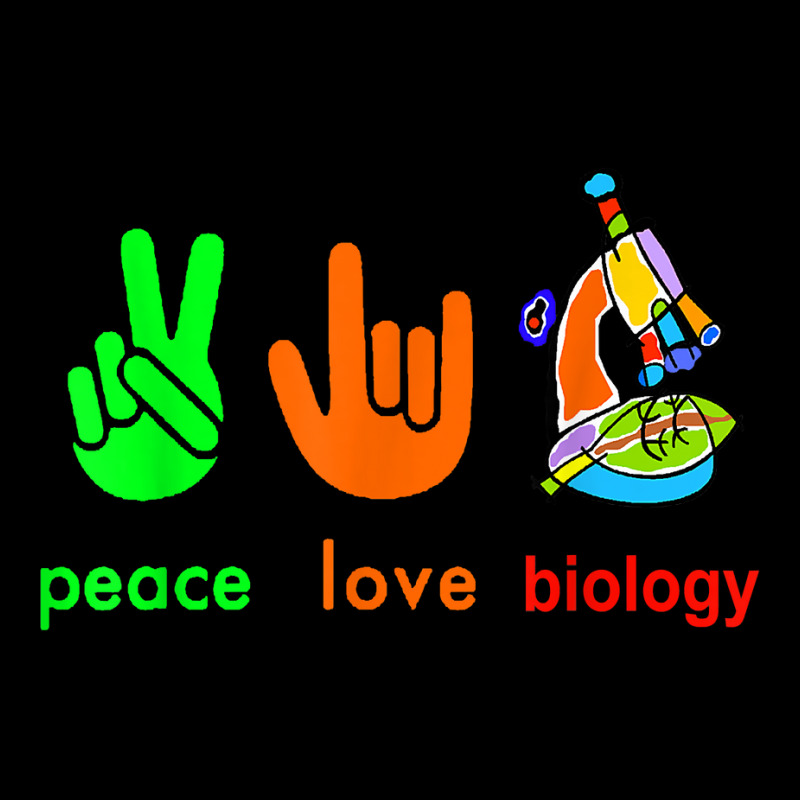 Peace Love Biology Microscope Painter Science Teach Long Sleeve Shirts | Artistshot