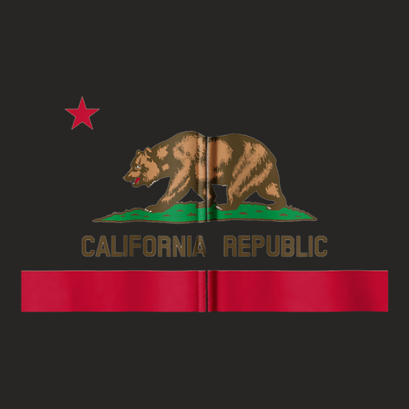 California 'bear Republic' State Flag Zip Hoodie Ladies Fitted T-Shirt by cm-arts | Artistshot