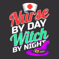 Nurse By Day Witch By Night Costume Halloween T Shirt Vintage Hoodie And Short Set | Artistshot