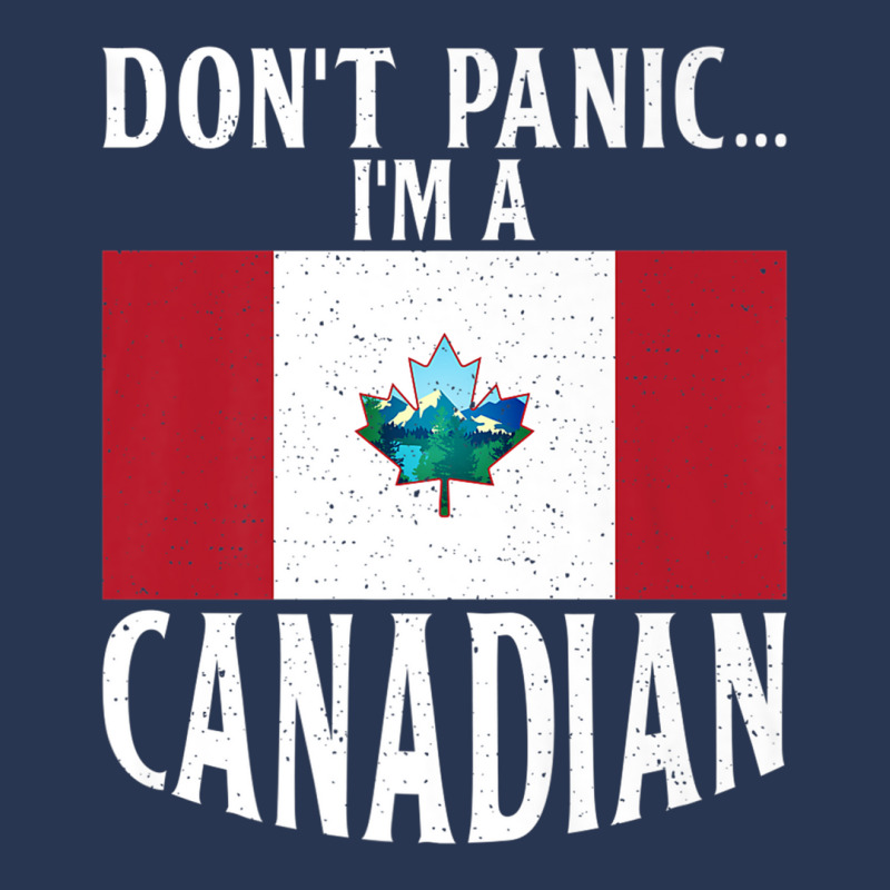 Canadian Flag Dont Panic Im A Canadian Canada Premium T Shirt Ladies Denim Jacket by cm-arts | Artistshot