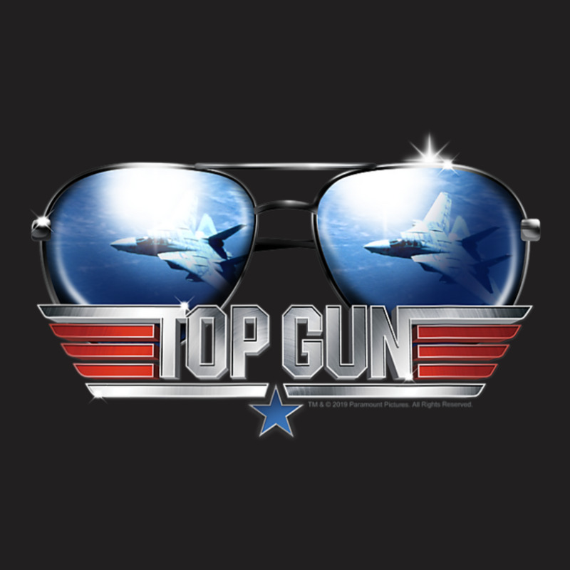 Top Gun Aviator Sunglasses Reflection T-shirt | Artistshot