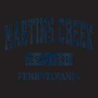 Martins Creek Pennsylvania Pa Vintage Athletic Sports Design T-shirt | Artistshot