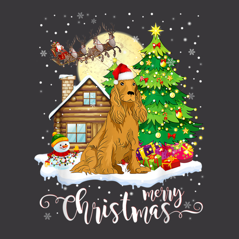 Christmas Pajama Cocker Spaniel Tree Xmas Dog Dad Mom T Shirt Ladies Curvy T-Shirt by cm-arts | Artistshot