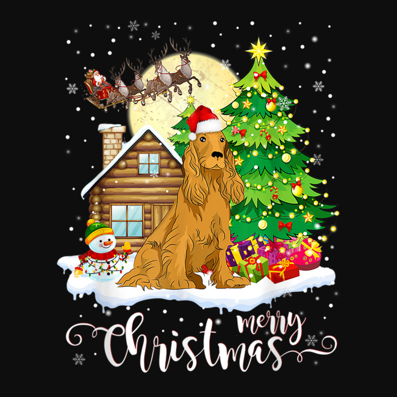 Christmas Pajama Cocker Spaniel Tree Xmas Dog Dad Mom T Shirt Crop Top by cm-arts | Artistshot