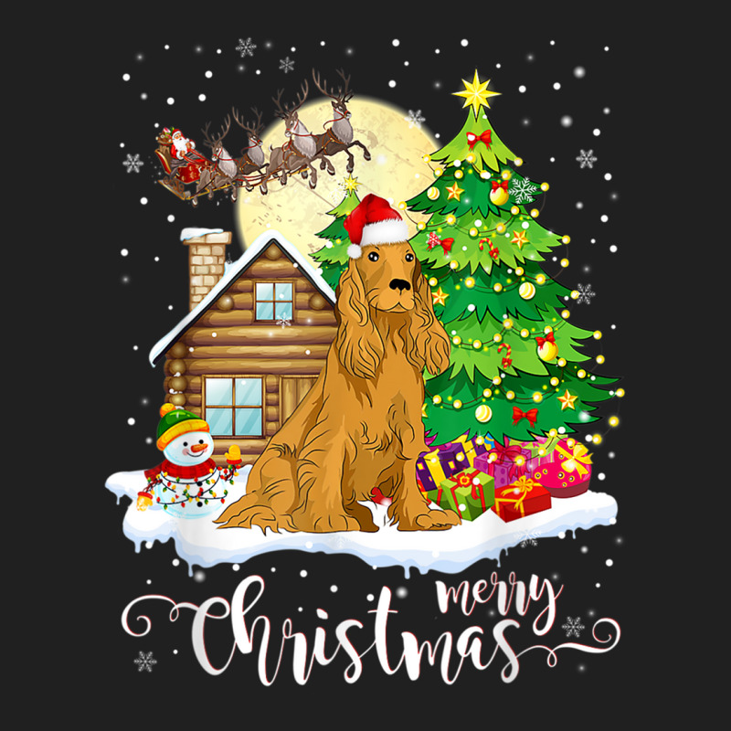 Christmas Pajama Cocker Spaniel Tree Xmas Dog Dad Mom T Shirt Ladies Polo Shirt by cm-arts | Artistshot