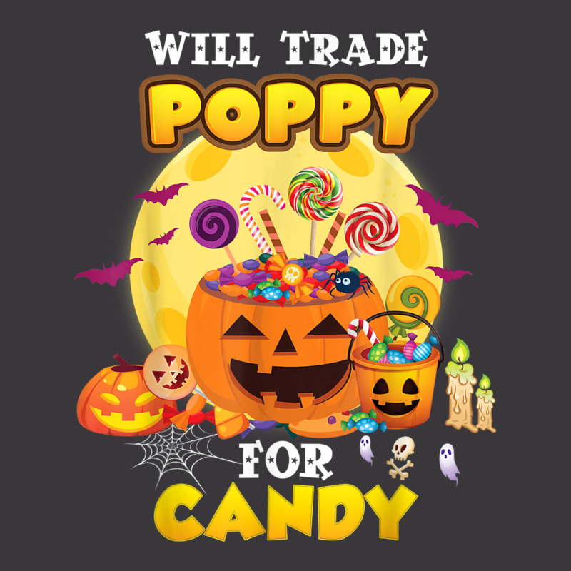 Will Trade Poppy For Candy Halloween Scary Pumpkin Face Moon Ladies Curvy T-Shirt by Fashlaza | Artistshot